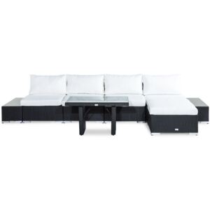 Set mobilier de exterior VG6554, Culoare: Negru + alb
