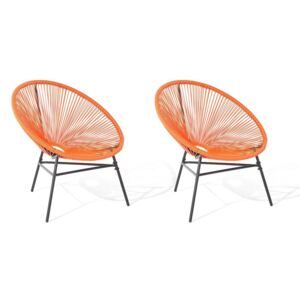 Zondo Set scaune 2 buc. Alvarez (portocaliu)
