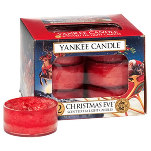 Set 12 lumânări parfumate Yankee Candle Christmas Eve, timp de ardere 4 - 6 ore