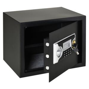 HOMCOM Mini seif electronic cu cod cheie și alarmă 38x30x30cm
