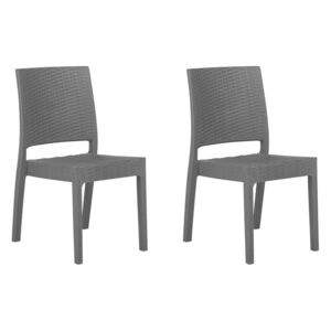 Zondo Set scaune 2 buc. Fossil (grafit)