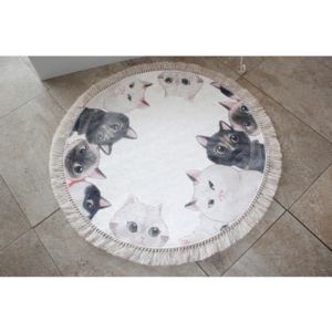 Covoraș baie Confetti Bathmats Angry Cats, ⌀ 90 cm