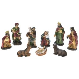 Set 9 figurine Nasterea Domnului din rasina