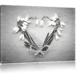 Tablou canvas Flower Heart , 40 x 60 cm