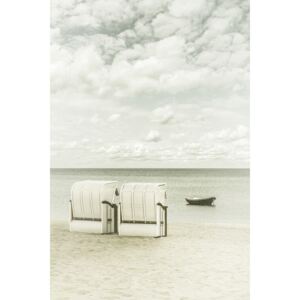 Fotografii artistice Idyllic Baltic Sea with typical beach chairs | Vintage, Melanie Viola