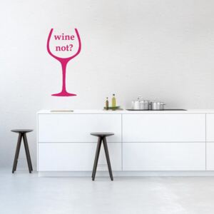GLIX Wine not? - autocolant de perete Roz 40 x 75 cm
