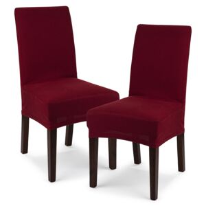 Husă multielastică 4Home Comfort pentru scaun, bordo, 40 - 50 cm, set 2 buc