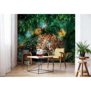 Fototapet - Leopard In The Jungle Papírová tapeta - 184x254 cm