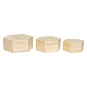 Set cutii din lemn 23x11, 28x12 si 33x14 cm Hubsch
