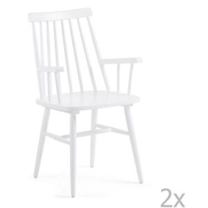 Set 2 scaune La Forma Kristie, alb