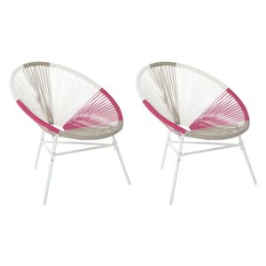 Zondo Set scaune 2 buc. Alvarez (alb roz)