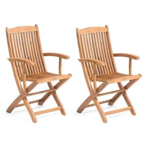 Zondo Set scaune 2 buc. Mali (lemne deschis) (fără perne)