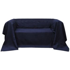 Husă din velur micro-fibră pentru canapea, 210 x 280 cm, bleumarin