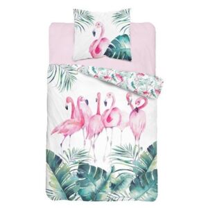 Lenjerie de pat Flamingo (inimă)