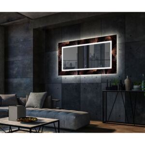 Oglindă decorativă cu iluminare LED pentru sufragerie
