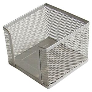 Suport pentru cub de hartie metalic mesh Forpus 30554 11x11 cm silver