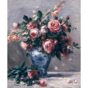 Vase of Roses Reproducere, Pierre Auguste Renoir