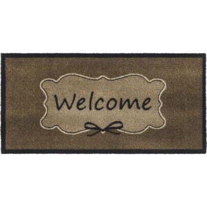 Covoras intrare antimurdarie Vision Welcome taupe 40x80 cm