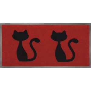 Covoras intrare antimurdarie Emotion „cats red” 40x80 cm