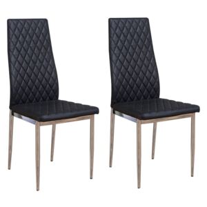 Set de 6 scaune Samirah, negru, 97 x 42 cm