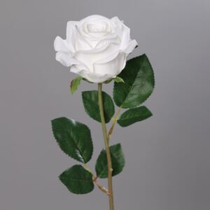 Trandafir artificial alb - 56 cm