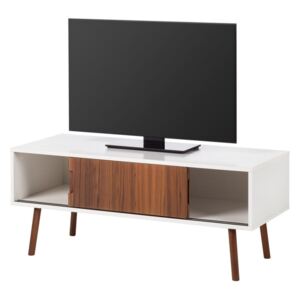 Comoda TV Verwood II pal, alb/maro, 120x50x48 cm