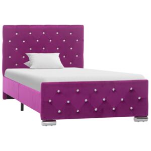Cadru de pat, violet, 90 x 200 cm, material textil