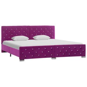 Cadru de pat, violet, 180 x 200 cm, material textil