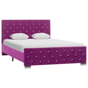 Cadru de pat, violet, 120 x 200 cm, material textil