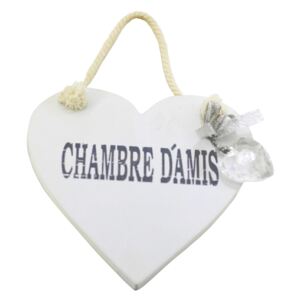 Decoratiune lemn inima mesaj Chambre d'amis