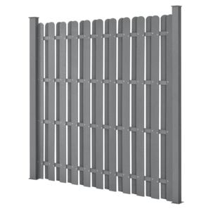 [neu.holz] Gard gradina AAWP-991x WPC 185 x 193 cm lemn/plastic gri