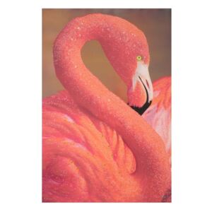Tablou pictat manual cu ramă din lemn de pin Mauro Ferretti Flamingo, 80 x 120 cm