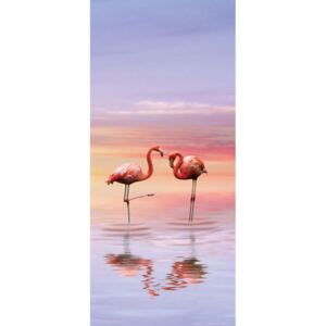 Tapet pentru usă - Flamingo Hârtie tapet