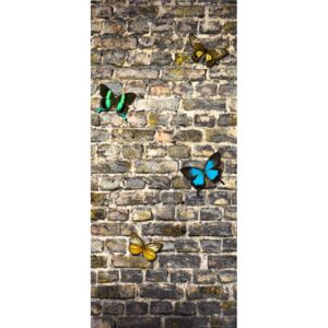 Tapet pentru usă - Butterfly on the wall Hârtie tapet