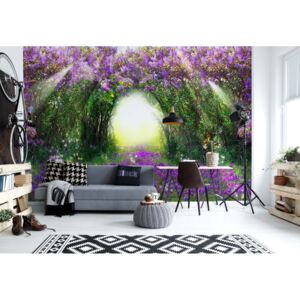 Fototapet - Enchanted Forest Flowers Vliesová tapeta - 208x146 cm