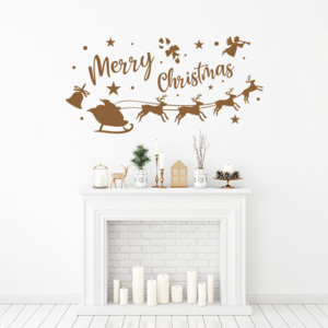 Merry Christmas Santa I. - autocolant de perete Maro 50 x 25 cm