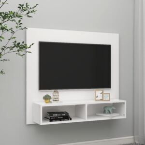 Dulap TV montat pe perete, alb, 102x23,5x90 cm, PAL