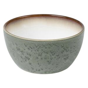Bol din ceramică și glazură interioară crem deschis Bitz Mensa, diametru 14 cm, verde-gri