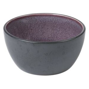 Bol din ceramică și glazură interioară mov Bitz Mensa, diametru 10 cm, negru