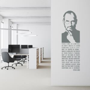 Steve Jobs quote - autocolant de perete Gri 30 x 100 cm