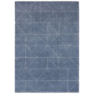 Covor Modern & Geometric Maniac, Albastru, 80x150