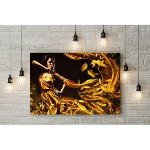 Tablou canvas Gold Dress Girl