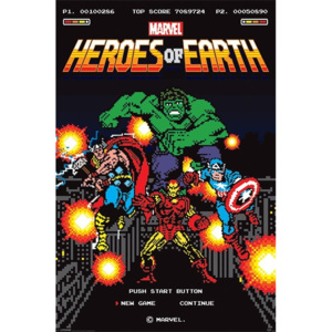 Marvel Retro - 8-Bit Poster, (61 x 91,5 cm)