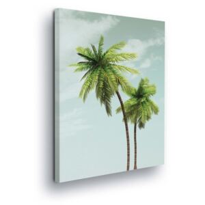 Tablou - Palm trees in Blue 3 x 30x100 cm
