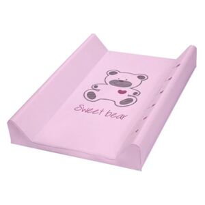 Klups - Saltea de infasat bebe cu intaritura 70x50 Sweet bear Pink 167