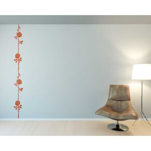 Climbing Rose - autocolant de perete Portocaliu 40 x 100 cm