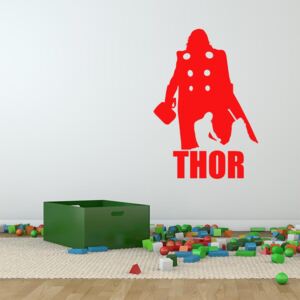 GLIX Avengers Thor - autocolant de perete Rosu 120x80 cm