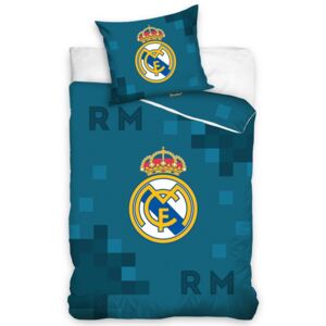 Lenjerie de pat Real Madrid Dados Blue, din bumbac, 140 x 200 cm, 70 x 90 cm