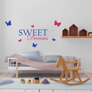 GLIX Sweet dreams - autocolant de perete Roz și albastru 120 x 60 cm