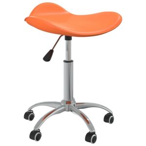 Scaun de birou, portocaliu, piele ecologică